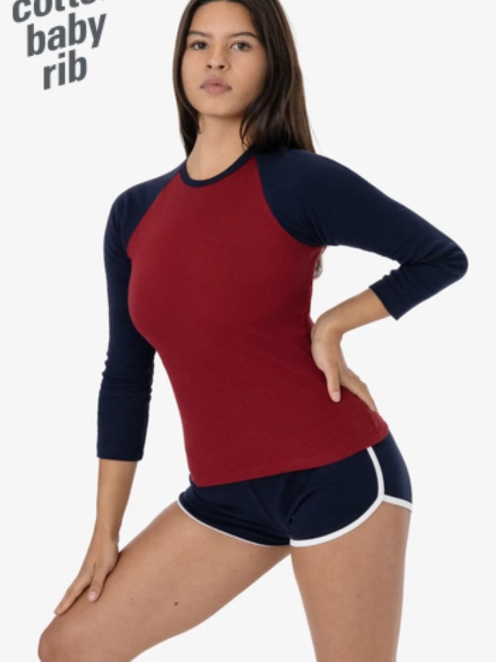 Los Angeles Apparel Baby Rib Long Sleeve Raglan